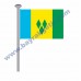 SAİNT VİNCENT VE GRENADİLER GÖNDER BAYRAK 50x75 ( EBAT SEÇİNİZ )